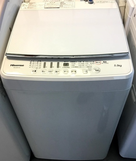 【送料無料・設置無料サービス有り】洗濯機 2017年製 Hisense HW-G55A-W 中古
