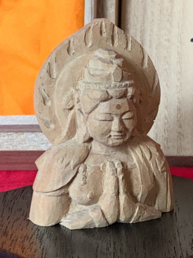【１着でも送料無料】 渾身の一点物白檀 聖観音菩薩合掌仏(水子供養)(守護仏)( その他