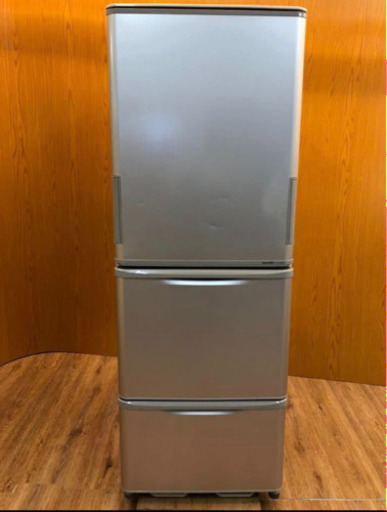 ノンフロン冷凍冷蔵庫 SHARP 350L SJ-WA35X どっちもドア　3ドア シャープ両開き 2012年製 直接取引大歓迎（566）AKARI