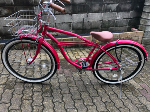 ピンクの自転車