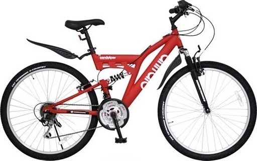 マウンテンバイク 前後サスペンション付き アルミフレーム 3×6speed