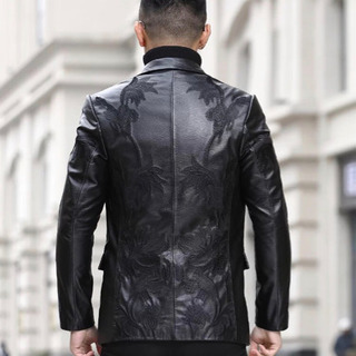 【激安】メンズ皮服2019年春の皮のジャケット厚手牛革 ベースボール・ジャンパー