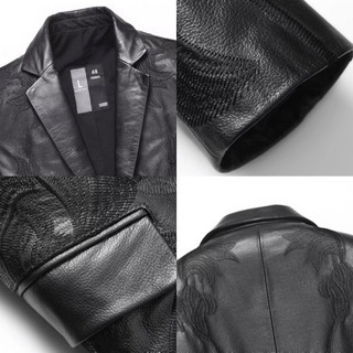 【激安】メンズ皮服2019年春の皮のジャケット厚手牛革 ベースボール・ジャンパー