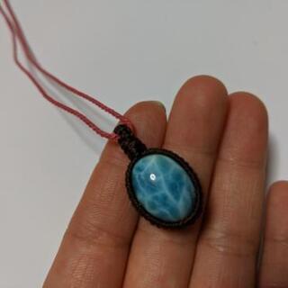 【天然石】ラリマーマクラメ編みペンダント-冷蔵庫　洗濯機　電子レンジ　トースター　炊飯器　　5点セット割♪