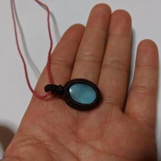 【天然石】ラリマーマクラメ編みペンダント-冷蔵庫　洗濯機　電子レンジ　トースター　炊飯器　　5点セット割♪