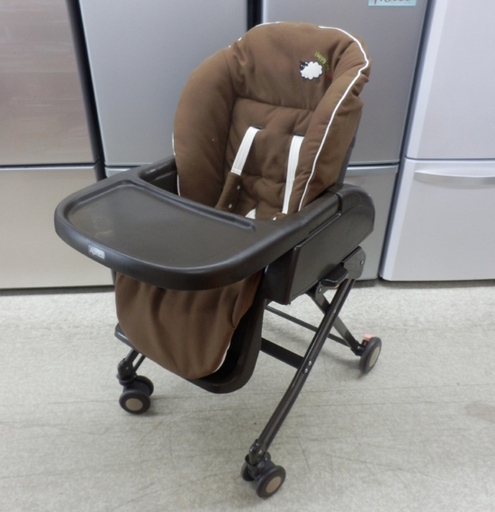 PayPay対応Aprica/アップリカ ハイローベッド ユラリズム クッション EW 手動スウィング ハッピーシープ ブラウン ラック ベッド チェア 食事 札幌市西区西野