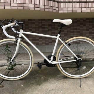 ☆ 格安ロードバイク ☆ 白 700c ギア3×7 21変速 2