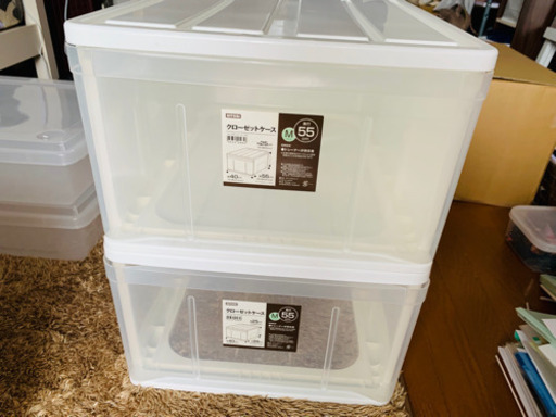 お渡し確定 ニトリ クローゼットケース M 収納ケース 2個セット ももちゃん 円町の収納家具 収納ケース の中古あげます 譲ります ジモティーで不用品の処分