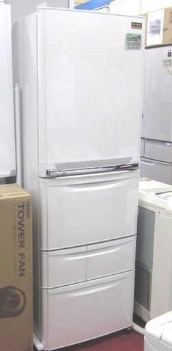 札幌 401L 5ドア冷蔵庫 自動製氷 幅60ｃｍ ミツビシ 2005年製 白/ホワイト 400Lクラス ファミリー お店 飲食店 BAR