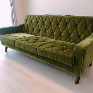 カリモク60ロビーチェア3シーターモケットグリーン