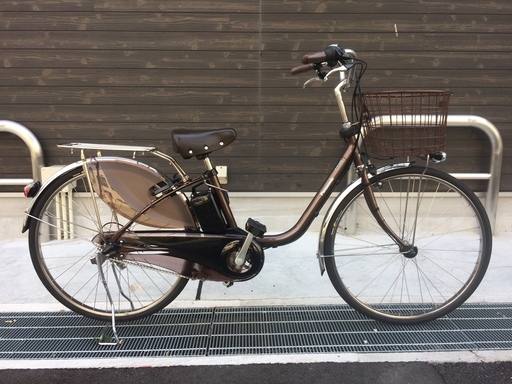 地域限定　パナソニック　ビビ　DX　新基準　16AH　子供乗せ　2018年　茶　ナチュラ　アシスタ　神戸市　電動自転車