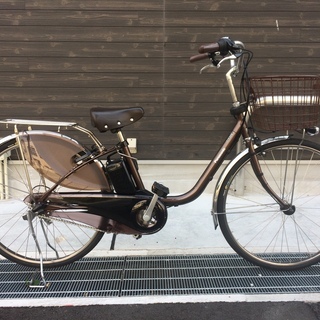 地域限定　パナソニック　ビビ　DX　新基準　16AH　子供乗せ　2018年　茶　ナチュラ　アシスタ　神戸市　電動自転車