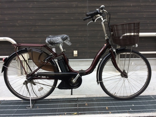 地域限定　ヤマハ　パス　ナチュラ　新基準　子供乗せ　赤茶　アシスタ　ビビ　神戸市　電動自転車