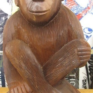 猿の飾り 木彫り インテリア 置物 NB449