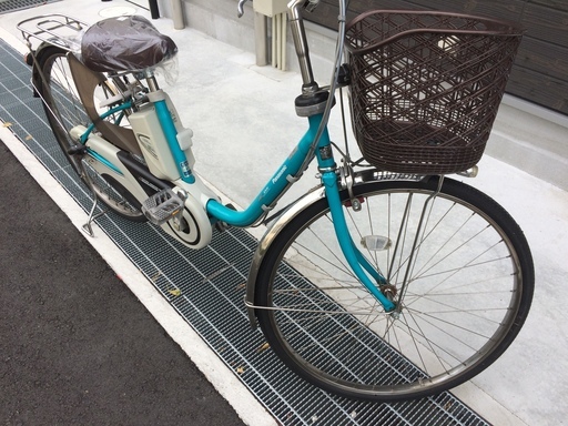 地域限定　パナソニック　ビビ　DX　新基準　12AH　子供乗せ　水色　ナチュラ　アシスタ　神戸市　電動自転車