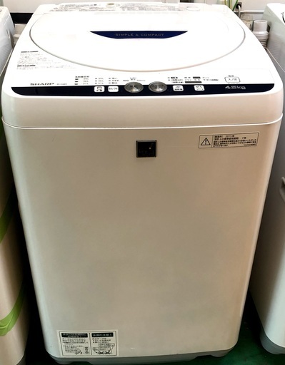 【送料無料・設置無料サービス有り】洗濯機 SHARP ES-G4E2-KB 中古