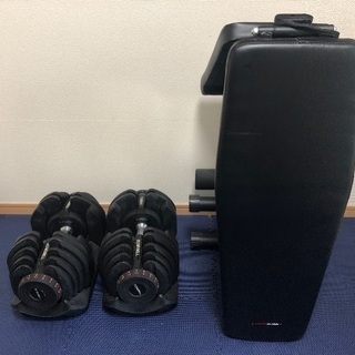 ダンベル 5kg〜40kg×2とベンチ