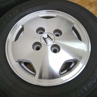 ガリ無し 軽貨物対応JWL-T バモス純正アルミ付き 夏タイヤ145R12 ヨコハマ製 ガリ無し 軽貨物対応JWL-T バモス純正アルミ付き 夏タイヤ145R12