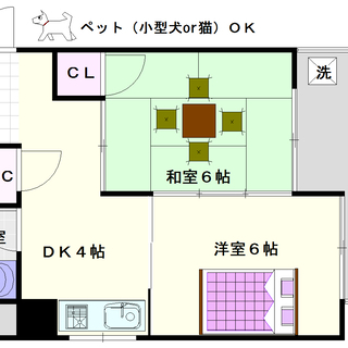 【丸栄マンション幸町】2号タイプ！2ＤＫタイプ！無難で使いやすい...