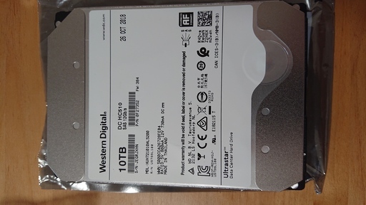 SAS HDD HGST HUH721010AL5200 10TB 2台