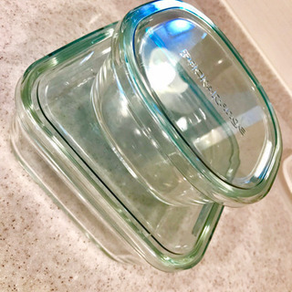 【交渉中】iwaki   パック＆レンジ  耐熱ガラス保存容器 ...