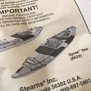 お取引中☆Spree Two Stearns インフレータブルカヤック 二人乗り