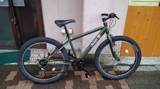 Jeep[JEｰ266FT]26吋 MTB セミファットバイク 6SPEED/オリーブ