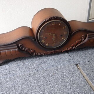 ヘルムレ　ドイツ製　ゼンマイ式置時計　動作品