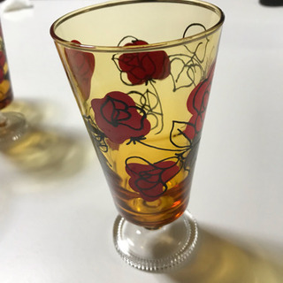 グラスセット・薔薇(中古)