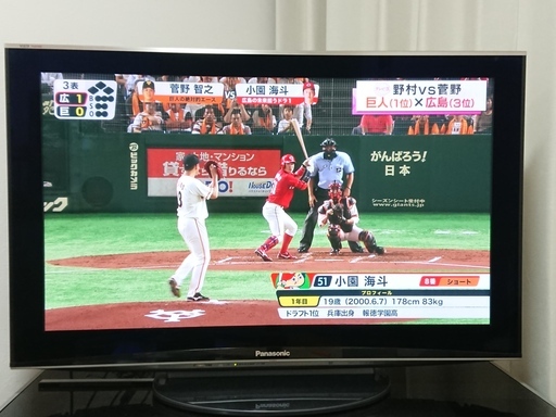 Panasonic　プラズマテレビ　TH-P42V1　※新品同様のリモコン付き