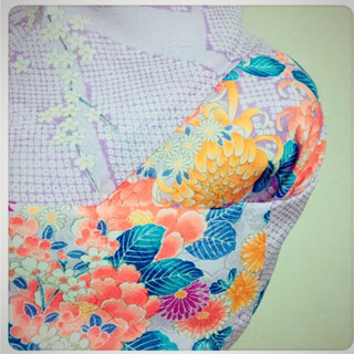 ［美品✲ﾟ未使用］着物  訪問着 紬 小紋 お出掛け 約155cmの方