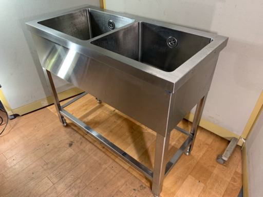 業務用 ステンレス製 2層シンク流し台 W900xD450xH800mm | www