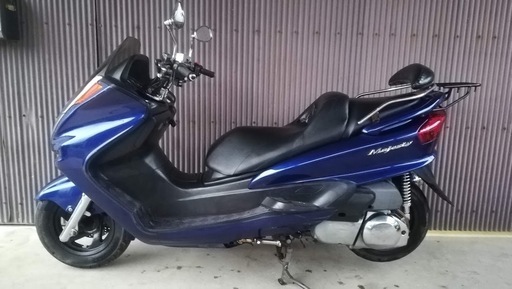 ヤマハ　マジェスティC ブルー バッテリー、オイル新品 シート張替、社外マフラー、ハンドル、 ヤマハ マジェスティC ブルー バッテリー、オイル新品 シート張替