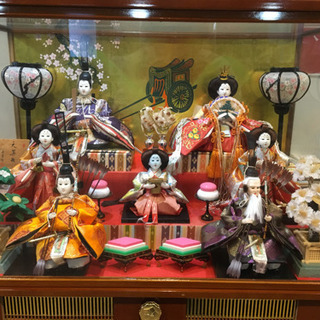 雛人形　三段飾り 楽天市場】雛人形 7段3段兼用・変形 ひな段 [虹] 40号 間口120cm