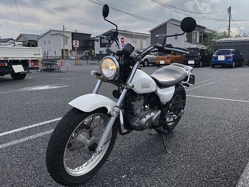 自賠責 R3/8/22迄 スズキ バンバン VanVan 200 白 スーパーサウンドマフラー 社外シート NH41A