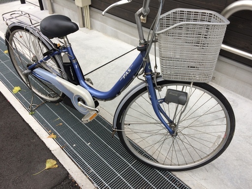 地域限定　ヤマハ　パス　リチウム　26インチ　青紫　アシスタ　ビビ　神戸市　電動自転車