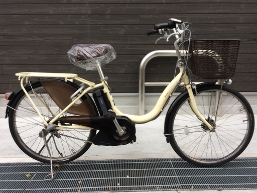 地域限定　ブリヂストン　アシスタ　新基準　子供乗せ　6,6AH　24インチ　アイボリー　パス　ビビ　神戸市　電動自転車