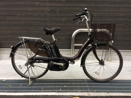 地域限定　ヤマハ　パス　ナチュラ　新基準　子供乗せ　24インチ　茶色　アシスタ　ビビ　神戸市　電動自転車