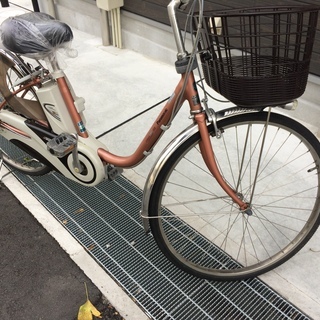 地域限定 パナソニック ビビ DX 新基準 子供乗せ 12AH 薄赤 ナチュラ