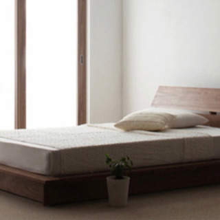 セミダブル ベッドフレームのみ 木製 デザインモダンフロアベッド