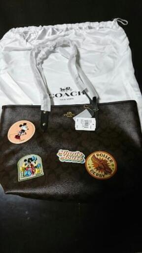 (最終お値下げ)本物！お買い得❗COACH(コーチディズニートートバッグ)ミッキーマウス(送料無料)正規品、未使用品(直接引き取り歓迎)