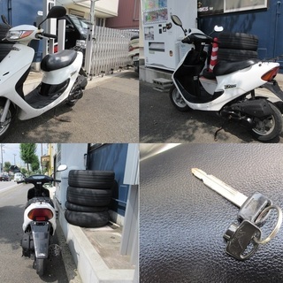 埼玉川口発！ホンダ ライブディオ AF34 ホワイト 後期型集中キー