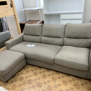 【２年前購入★綺麗な状態】3人掛けソファ オットマン付き 中村家具 上代6.9万円程  (幅198cm) 2年前購入☆綺麗な状態】3人掛けソファ オットマン付き 中村家具