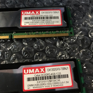 UMAX DDR3 メモリー 2GB×2枚