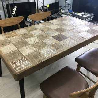 大川家具ダイニング5点セット （プトラ2）アンチテーク風 【公式通販】