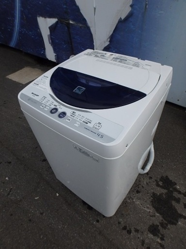 ★ガッツリ清掃済み ☆2010年製☆SHARPシャープ 全自動電気洗濯機 ES-45E6-KB　 4.5kg