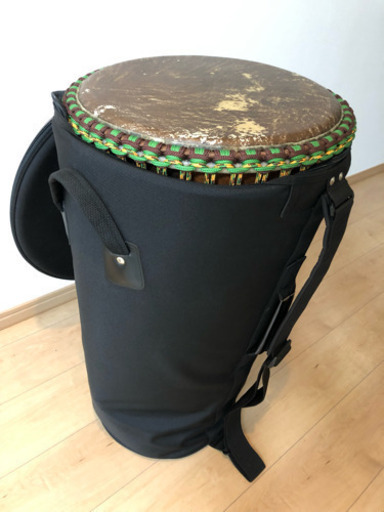 【引取りのみ（大阪市）】カンガバ製のブガラブー（ベースジェンベ、ケース付） 引取りのみ（大阪市）】KANGABA製のブガラブー（ベースジェンベ