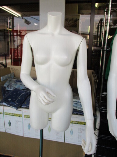 女子用　マネキン　腕付　ディスプレイトルソー　中古品
