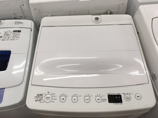 TAGlabel amadana 4.5kg洗濯機 AT-WM45B-WH 2018年製