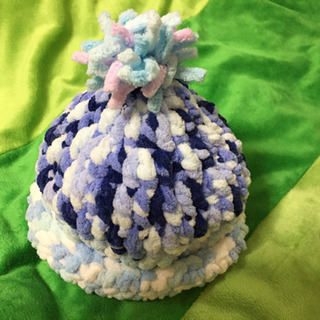 ❁手編み ベビー用ニット帽 新生児〜2ヶ月サイズ❁